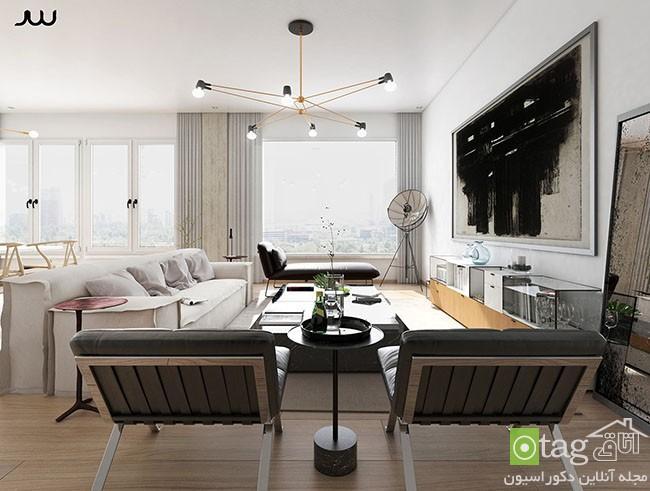 معماری داخلی آپارتمان لوکس در شهر نیویورک با دکوراسیونی ساده