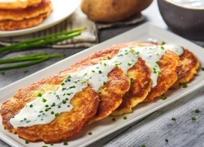 طرز تهیه پنکیک سیب زمینی (کارتوفل)